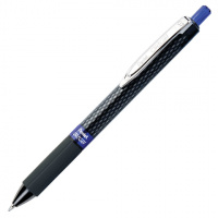 Ручка гелевая автоматическая Pentel Oh! Gel синяя, 0.7мм, черный корпус