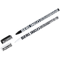 Ручка шариковая Berlingo 'Monochrome' синяя, 0,7мм, рисунок на корпусе, ассорти
