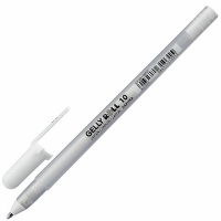 Ручка гелевая БЕЛАЯ, SAKURA (Япония) 'Gelly Roll', узел 1 мм, линия письма 0,5 мм, XPGB10#50