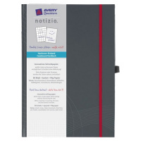 Блокнот Avery Zweckform Notizio Premium 7029, серый, 90г/м2, 80 листов, А4, в клетку