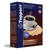 Фильтры для кофеварок Topperr №4 бумажный, неотбеленный, 100шт/уп