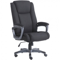 Кресло руководителя Brabix Solid HD-005 ткань, черная, крестовина хром
