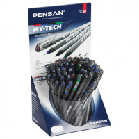 Шариковая ручка Pensan My-Tech ассорти, 0.35мм, тонированный корпус
