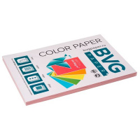 Цветная бумага для принтера Bvg Pastel розовая, А4, 100 листов, 80г/м2