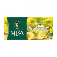 Чай Принцесса Ява Сочный Лимон, зеленый, 25 пакетиков