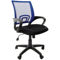 Кресло офисное Chairman 696 ткань, синяя DW, черная TW, крестовина пластик