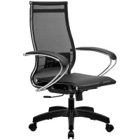 Кресло офисное Метта Комплект 9 ткань-сетка, черная, крестовина пластик