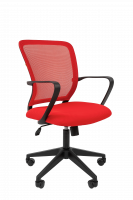 Кресло офисное Chairman 698 ткань, красная, TW-69, крестовина пластик