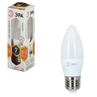 Лампа светодиодная Эра 7Вт, E27, 2700К, теплый белый свет, свеча
