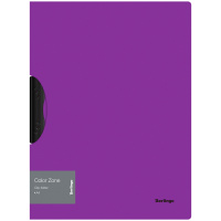Папка с пластиковым клипом Berlingo 'Color Zone' А4, 450 мкм, фиолетовая