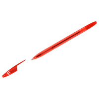 Шариковая ручка Стамм 555 красная, 0.7мм, тонированный корпус