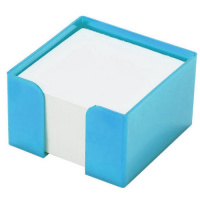 Подставка для бумажного блока Оскол-Пласт голубая, 9х9х5см, пластик