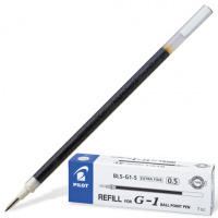 Стержень для гелевой ручки Pilot BLS-G1-5 черный, 0.3мм, 128мм