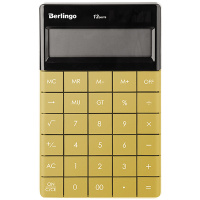 Калькулятор настольный Berlingo PowerTX золотой, 165х105х13мм, 12 разрядов
