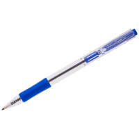 Шариковая ручка автоматическая Officespace синяя, 1.0мм, прозрачный корпус