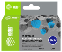Картридж струйный Cactus CS-EPT2632 26XL голубой (12.4мл) для Epson Expression Home XP-600/605/700/8