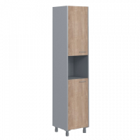 Шкаф-колонка для персонала Skyland Offix NEW OHC 45.4, дуб сонома светлый/металлик, 456x450x2147мм,