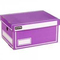 Архивный короб Attache фиолетовый, 240х320х160 мм, со съемной крышкой