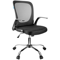 Кресло офисное Helmi Active HL-M04, ткань-сетка, черная, ткань TW, черная, крестовина хром