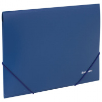 Пластиковая папка на резинке Brauberg Стандарт синяя, А4, до 300 листов