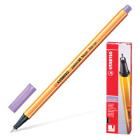 Ручка капиллярная Stabilo Point 88 светло-сиреневая, 0.4мм, полосатый корпус