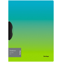 Папка с пластиковым клипом Berlingo 'Radiance' А4, 450 мкм, голубой/зеленый градиент