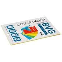 Цветная бумага для принтера Bvg медиум желтая, А4, 50 листов, 80г/м2