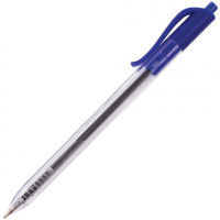 Ручка шариковая масляная автоматическая BRAUBERG 'Extra Glide R', СИНЯЯ, трёхгранный корпус, узел 0,
