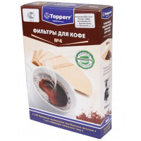 Фильтры для кофеварок Topperr №4, 100 шт/уп, 1х4 см