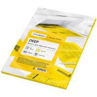 Цветная бумага для принтера Officespace Deep желтая, А4, 50 листов, 80г/м2