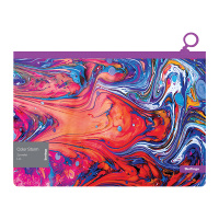 Папка-конверт на молнии Berlingo 'Color Storm', 180мкм, с рисунком