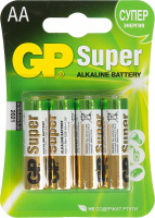 Батарейка Gp Super Alkaline АА LR06, 4шт/уп