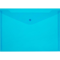 Пластиковая папка на кнопке Attache КНК 120 синяя прозрачная, А4, 10шт/уп