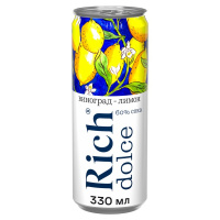 Сокосодержащий напиток Rich Dolce Лимон-Виноград, 330мл