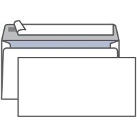 Конверт почтовый Курт E65 белый, 110х220мм, 80г/м2, 1000шт, стрип