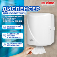 Диспенсер для полотенец с центральной вытяжкой Laima Professional Original 605763, белый