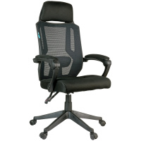 Кресло руководителя Helmi Ergo Lux HL-E32, ткань, черная, крестовина пластик