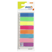Клейкие закладки пластиковые Hopax Stick'n 45х12мм, 8цветов по 25 листов