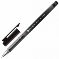 Ручка шариковая Brauberg Profi-Oil черная, 0.7мм, корпус с принтом
