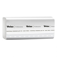 Бумажные полотенца Veiro Professional Comfort KW208, листовые, белые, W укладка, 150шт, 2 слоя
