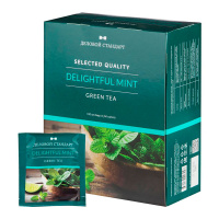Чай Деловой Стандарт Delightful Mint, зеленый, 100 пакетиков