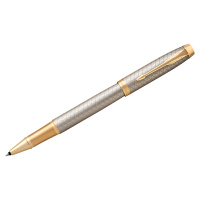 Ручка-роллер Parker IM Premium F, серебристый/позолоченный корпус, 1931686