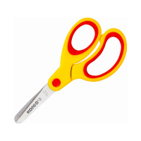Ножницы детские Kores Softgrip 13см, желто-красные, эргономичные ручки, 35217