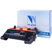 Картридж лазерный Nv Print CF281A (№81A) черный, для LJ Enterprise M604dn/M605/M606/M630, (10500стр.