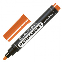 Маркер перманентный Centropen 8566 оранжевый, 2.5мм, пулевидный наконечник