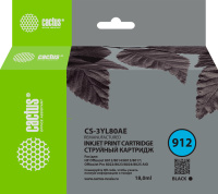 Картридж струйный Cactus CS-3YL80AE 912 черный (18мл) для HP OfficeJet 8010/8012/8013/8014/8015/8020