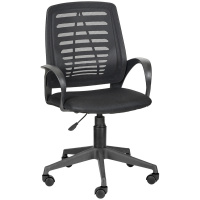 Кресло офисное Olss Ирис ткань, черная, сетка, черная, крестовина пластик