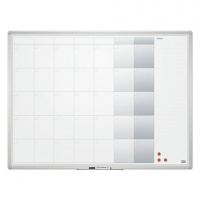 Доска планирования 2x3 Office 90х120см, белая, лаковая, магнитная маркерная, алюминиевая рамка, на м
