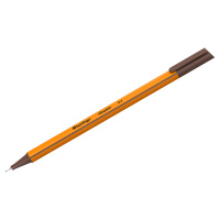 Ручка капиллярная Berlingo Rapido коричневая, 0.4мм, желтый корпус