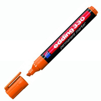 Маркер перманентный Edding 330 оранжевый, 1-5мм, скошенный наконечник, универсальный, заправляемый